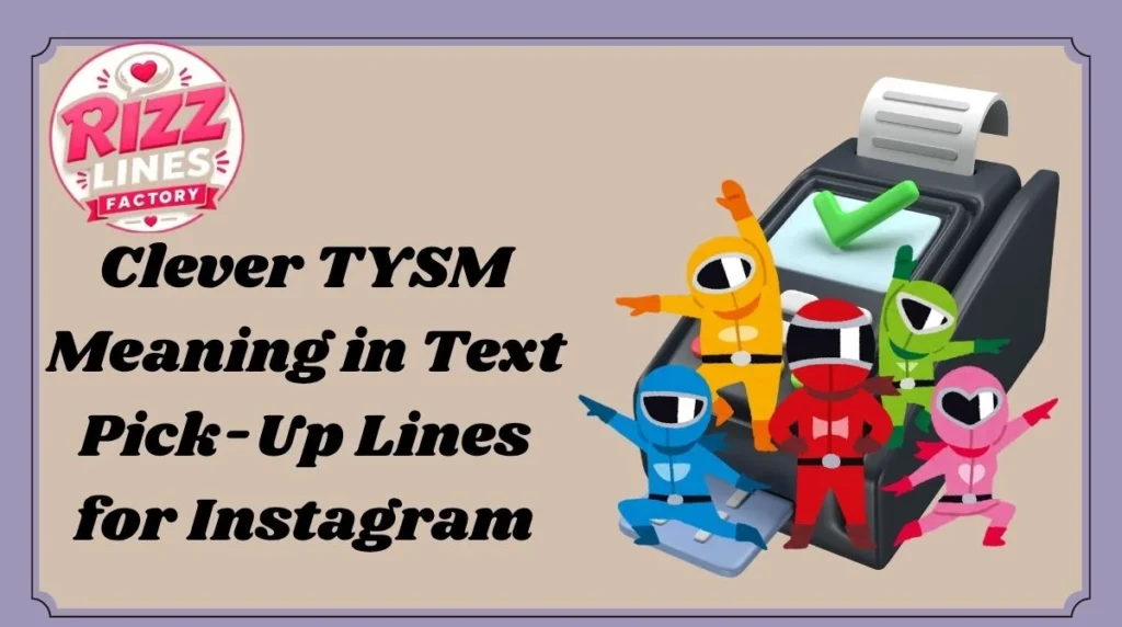 Clever TYSM Meaning in Text Pick-Up Lines for Instagram